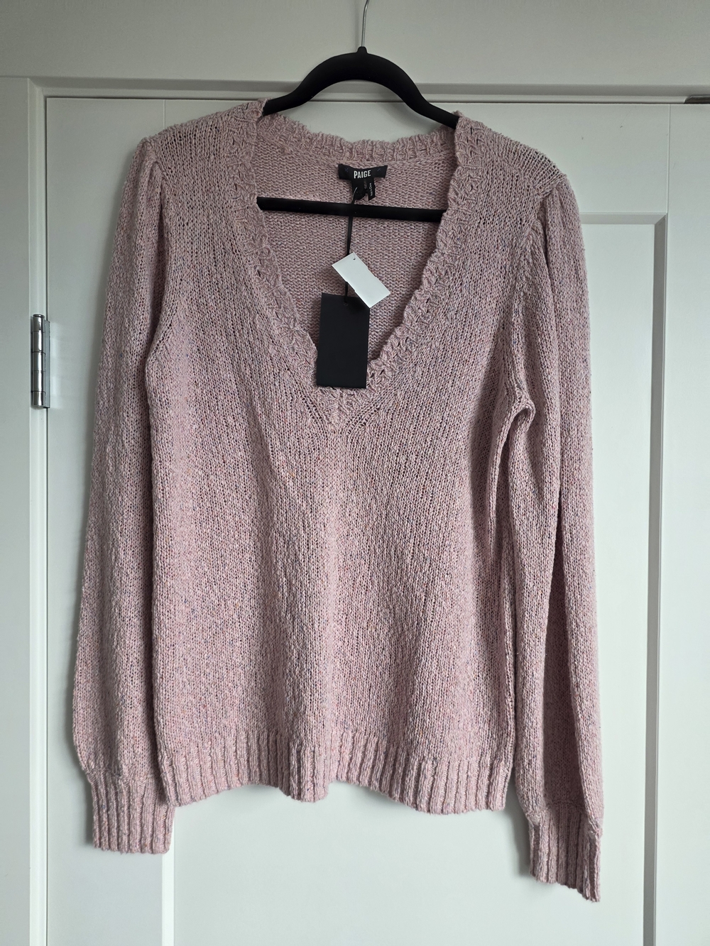 PAIGE Alicia Cotton Linen And Silk Sweater Size LARGE BNWT